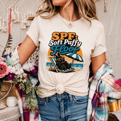 SPF Soft Puffy Floof Bunny T-Shirt, Funny Beach Rabbit Tee